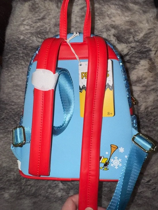 Peanuts Sequin Snoopy & Woodstock Backpack - Holiday Loungefly - Picture 2 of 2